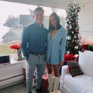 festive pearl blazer dress!